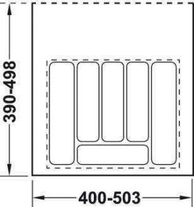 556.46.706 Лоток для столових приладів 500-550 мм білий — 2