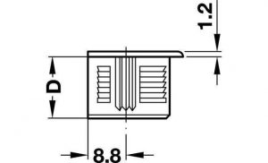 263.24.041 Болт стяжки RAFIX для подвійного кріплення сталевий без покриття для отвору D5 мм товщина деталі 16-22 — 4