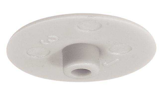 Заглушка для корпусу стяжки MINIFIX D 15 мм біла пластикова D 17 мм товщина деталі 15-29 мм