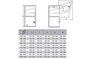 372.37.674 Подъемный механизм фасада FREE FOLD 840 - 910 мм 7.3-14.6 кг — 3