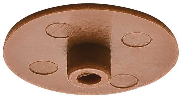 Заглушка для корпуса стяжки MINIFIX D 15 мм коричневая D 17 мм толщина детали 15-29 мм