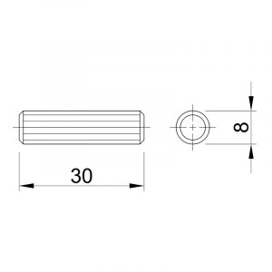 Шкант дерев'яний 8 х 30 мм — 2