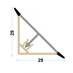 Бортик треугольный черный Н=30 мм х 4 м Linken System — 2